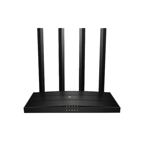 راوتر لاسلكي ارشر C6 بتقنية ميمو ام يو مع تيار متردد 1200 بمنفذ جيجابت من تي بي لينك، أسود