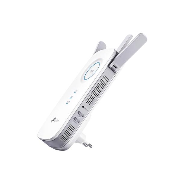 موسع شبكة واي فاي (RE450) بسرعة تصل الى 1750 ميجابايت في الثانية يعمل كمعزز شبكة واي فاي ثنائي النطاق ومعزز للانترنت من تي بي لينك موديل AC1750