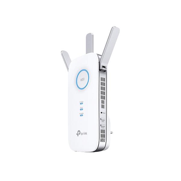موسع شبكة واي فاي (RE450) بسرعة تصل الى 1750 ميجابايت في الثانية يعمل كمعزز شبكة واي فاي ثنائي النطاق ومعزز للانترنت من تي بي لينك موديل AC1750