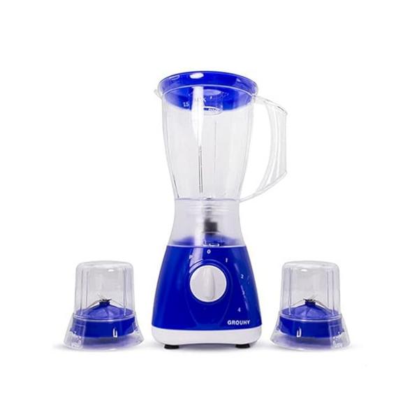 خلاط مع مطحنتين من جروهي 400 وات – أزرق	
