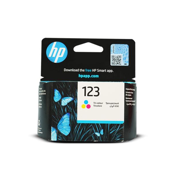 خرطوشة حبر ثلاثية الالوان 123 تكفي لطباعة 100 صفحة من اتش بي