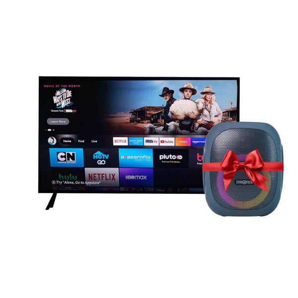 شاشة بلوتو LED 65 بوصة 4K بدون فريم - سمارت أندرويد - ضد الكسر + سبيكر هدية🎁