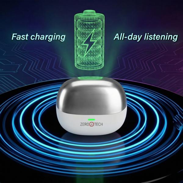 سماعه ايربود زيروتك مزودة بعزل للصوت و مزودة ب 4 مايك ZPCE-B01i-G