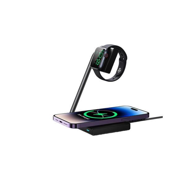 شاحن لاسلكي مغناطيسي 2 في 1 جوي رووم JR-WQN05 15 وات (اسود)