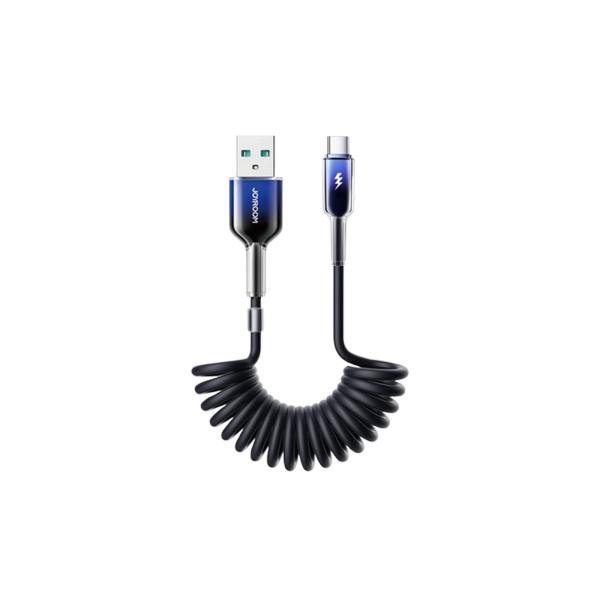 كابل بيانات للشحن السريع 3 أمبير من سلسلة كريستال كلير USB نوع ايه إلى نوع سي بطول 1.5 متر من جوي رووم، لون أسود، موديل S-A43