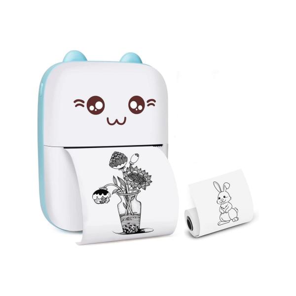 طابعة حرارية صغيرة تعمل بالبلوتوث بدون حبر
