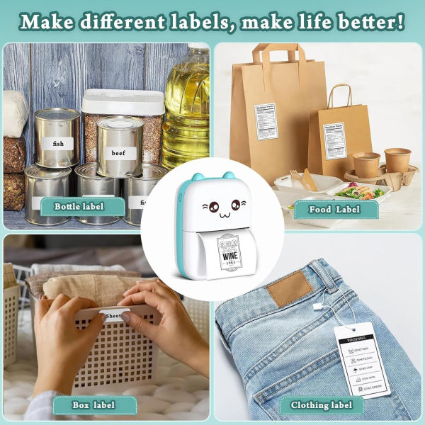 طابعة حرارية صغيرة تعمل بالبلوتوث بدون حبر
