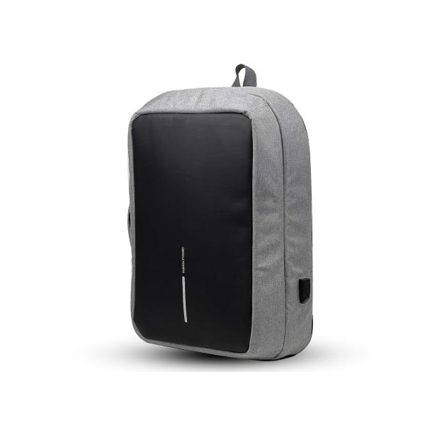شنطة الظهر البيزنس 3 في 1 مضادة للسرقة مع مخرج USB ومكان للابتوب مقاس 17 بوصة - رمادي