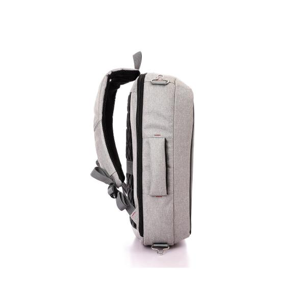 شنطة الظهر البيزنس 3 في 1 مضادة للسرقة مع مخرج USB ومكان للابتوب مقاس 17 بوصة - رمادي