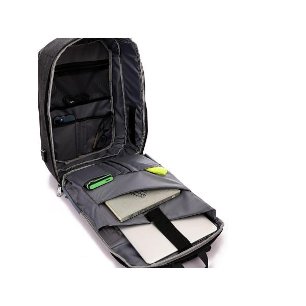 شنطة الظهر البيزنس 3 في 1 مضادة للسرقة مع مخرج USB ومكان للابتوب مقاس 17 بوصة - اسود