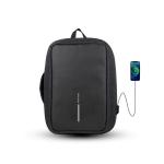 شنطة الظهر البيزنس 3 في 1 مضادة للسرقة مع مخرج USB ومكان للابتوب مقاس 17 بوصة - اسود