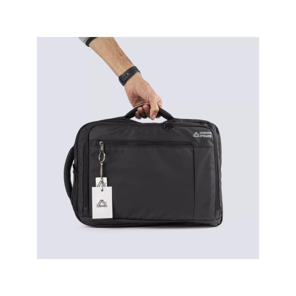 شنطة الظهر HUMMER بخامة مقاومة للماء وتصميم متعدد الاستخدامات - طريقتين للارتداء - رمادى غامق