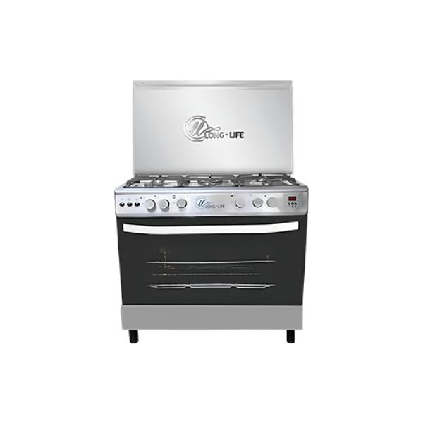 بوتاجاز 5 شعلة الانجرانج برو 60*90 غطاء زجاج بقواعد زهر أمان كامل