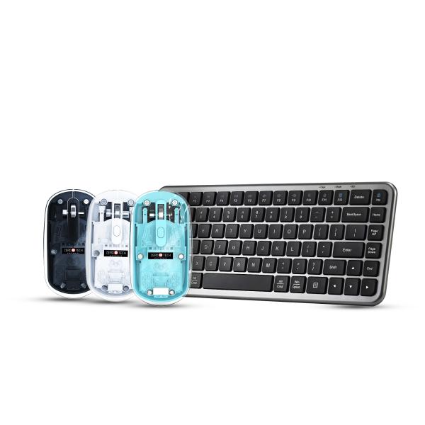 " ماوس زيروتك شفاف وايرلس-بلوتوث + كيبورد سلكية  "