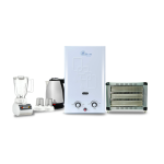 سخان لونج لايف 10 لتر س8 المطور (غاز / أنبوبة) + دفاية آكيل 5 شمعة 2900 وات + خلاط فريش جامبو  1.5 لتر مزود بـ 2 مطحنة + غلاية جروهى مياه إستانلس 1.8 لتر