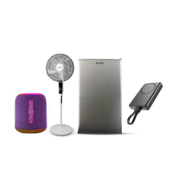 مروحة بلوتو إستاند 18 بوصة بالريموت + مينى بار بلوتو 91 لتر + باور بنك من جاي روم مزود بكابل تايب سي و كابل ايفون + سبيكر مينى هدية