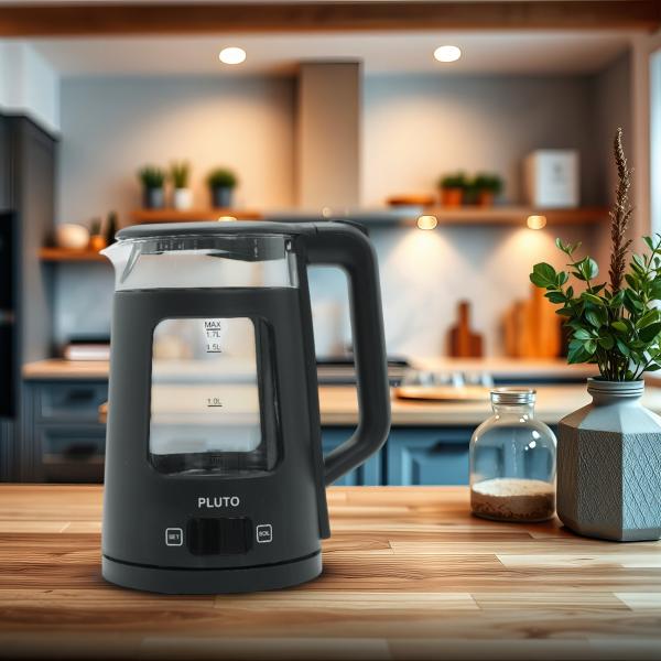 كاتيل زجاج مغطي بطبقة من البولي كبونيت ١.٧ لتر ٢٢٠٠ وات