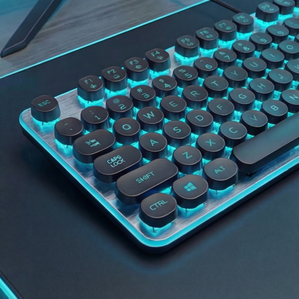 لوحة مفاتيح سلكية بإضاءة RGB موديل (ZPCK-WCGK)