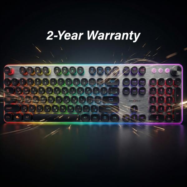 لوحة مفاتيح سلكية بإضاءة RGB موديل (ZPCK-WCGK)