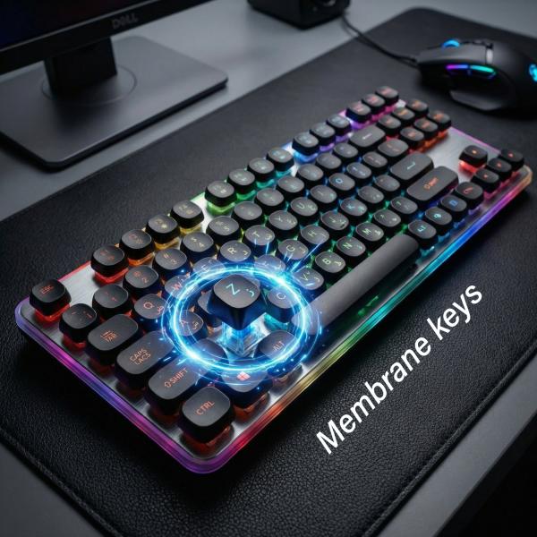 لوحة مفاتيح سلكية بإضاءة RGB موديل (ZPCK-WCGK)