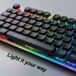 لوحة مفاتيح سلكية بإضاءة RGB موديل (ZPCK-WCGK)