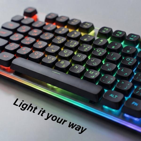 لوحة مفاتيح سلكية بإضاءة RGB موديل (ZPCK-WCGK)