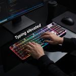 لوحة مفاتيح سلكية بإضاءة RGB موديل (ZPCK-WCGK)