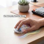 ماوس زيروتك  RGB  شفاف وايرلس-بلوتوث-ابيض (ZPCM-WLW)