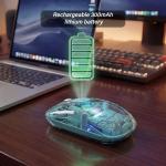 ماوس زيروتك RGB  شفاف وايرلس-بلوتوث-ازرق (ZPCM-WLB)