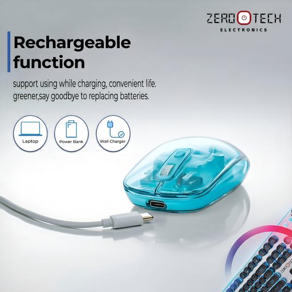 2.4G & BT Wireless Mouse-blue RGB (ZPCM-WLW)