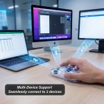 ماوس زيروتك  RGB  شفاف وايرلس-بلوتوث-ابيض (ZPCM-WLW)