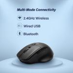 ماوس ZPCM-WWLIBP خفيف الوزن سلكي ولاسلكي (2.4G وبلوتوث)