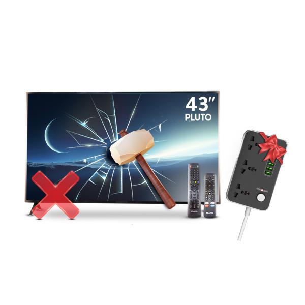 شاشة LED 43 "بوصة K4 ,SMART - ريسيفر داخلى-  ضد الكسر + مشترك زيروتك هديه