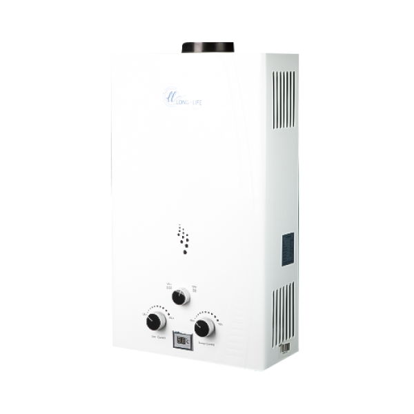 سخان 10 لتر هيت برو أبيض (غاز / أنبوبة) بالأدابتور