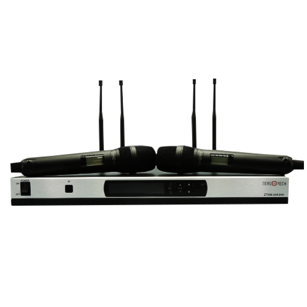 نظام ميكروفونات لاسلكية مزدوج (مع 2 ميكروفون يدوي) (ZTWM-UHF2HH)