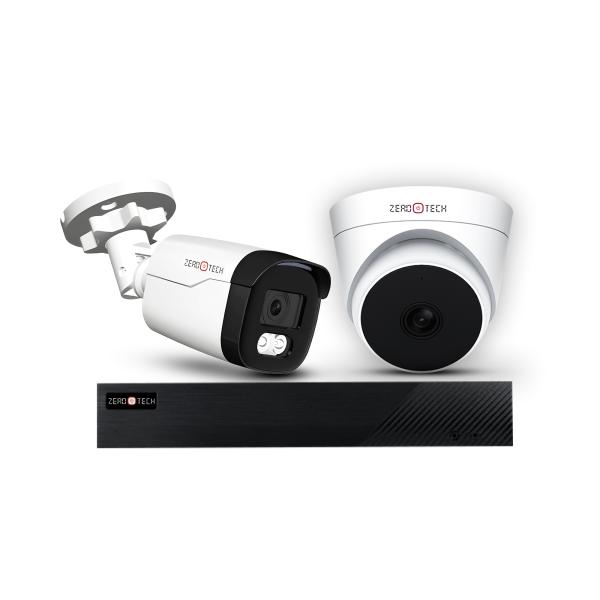 2 كاميرا ( داخلية و خارجية ) بجودة 2 ميجا بكسل + جهاز تسجيل يسع الى 4 كاميرات