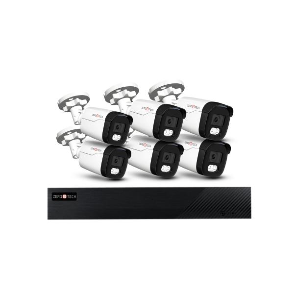 6 كاميرا خارجية بجودة 2 ميجا بكسل + جهاز تسجيل يسع الى 8 كاميرات (ZTABP-L2M + ZTDX-EG8CH)