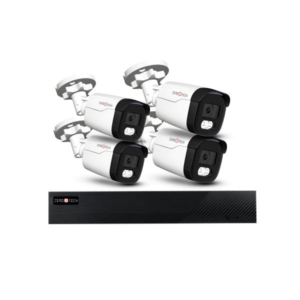 4 كاميرا  خارجية بجودة 2 ميجا بكسل + جهاز تسجيل يسع الى 4 كاميرات (ZTABP-L2M+ ZTDX-EG4CH)