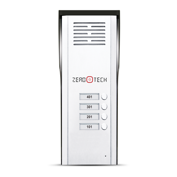 Audio intercom for villas and buildings up to 4 apartments Includes an external unit with 4 lines + 2 handsets (Up to 2 additional handsets can be added to the same system)