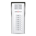 Audio intercom for villas and apartment buildings up to 8 apartments – includes an outdoor unit (8 lines) + 5 handsets (up to 3 additional handsets can be added to the same system).