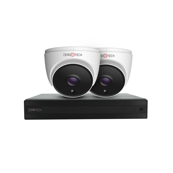 2 indoor 2MP FHD cameras with ultra-clear night vision up to 25 meters + 4-channel 1080P recording device with mobile app support (ZTX-EG105-V2 + ZTDX-EG4CH)
