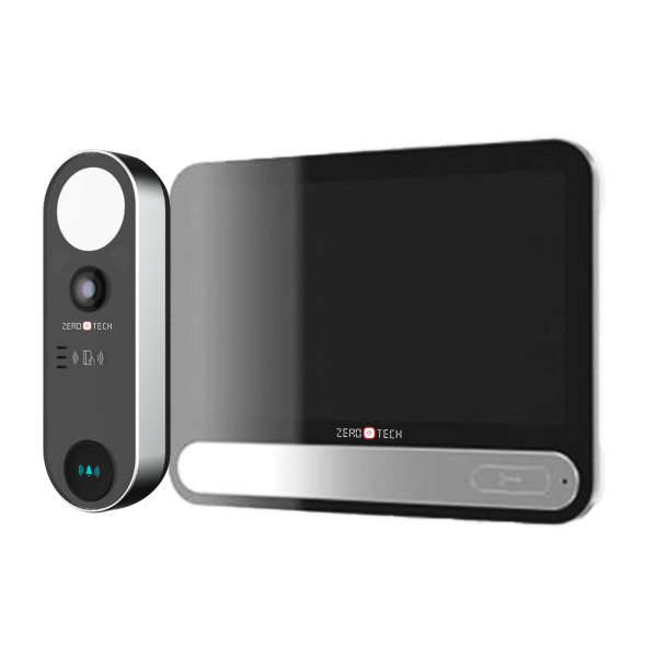 وحدة انتركم مرئي لشقة او فيلا - 1 خط - كاميرا 2 ميجا FHD - زاوية واسعة جدا 140 درجة-الدخول من موبايل ابليكشن او كارت+شاشة 7 بوصة - تاتش بالكامل- IP