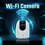 كاميرا Wifi متحركة  لا سلكية تتوصل مباشرة بالراوتر بدون سلك - 4 ميجا - بها مايك وسماعة - اضاءة ليلية الوان - مستشعر للصوت او الحركة - سارينة ازرق واحمر عند الإنذار (ZTFW-R4PT)
