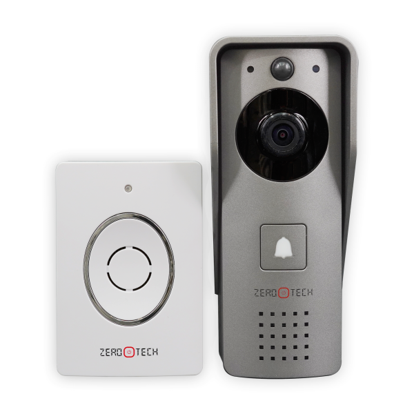 جرس باب ذكي فيديو يعمل WIFI يدعم البطارية و الادابتور و الموبايل ابليكشن لمكالمة الضيف صوت وصورة وامكانية فتح الباب عن بعد (ZTS-VDP-2C)