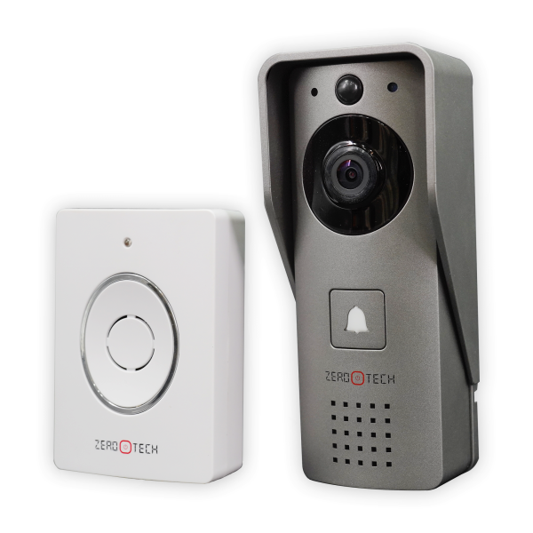 جرس باب ذكي فيديو يعمل WIFI يدعم البطارية و الادابتور و الموبايل ابليكشن لمكالمة الضيف صوت وصورة وامكانية فتح الباب عن بعد (ZTS-VDP-2C)