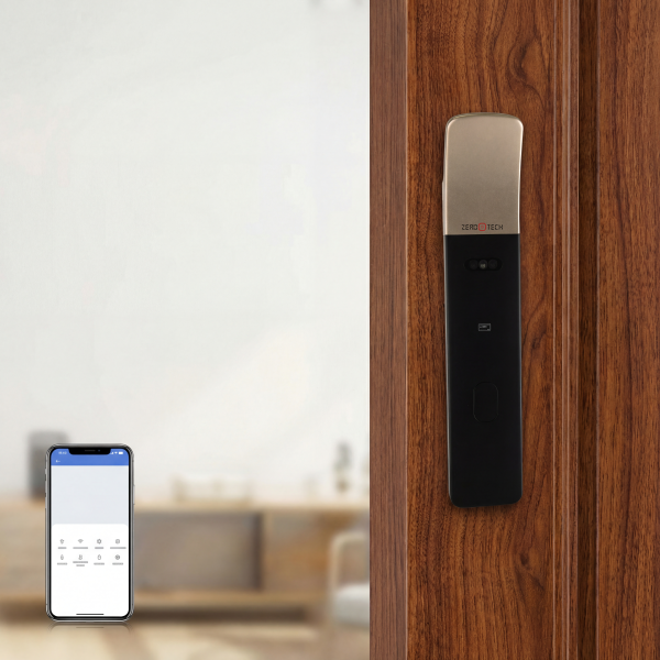 سمارت لوك مزود ببطارية داخلية قابلة للشحن - يعمل ببصمة الوجه وبصمة الاصابع و الكارت والباسورد و الموبايل ابليكشن - يعمل على جميع الابواب الخشب والمعندن - شكل ديكوري - يسع الى 250 مستخدم