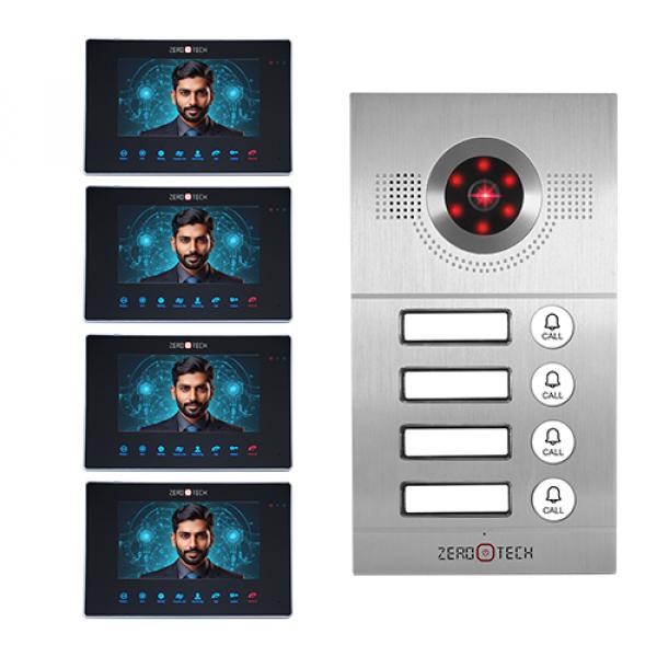 External unit 4 lines + 4 pieces 7-inch screens