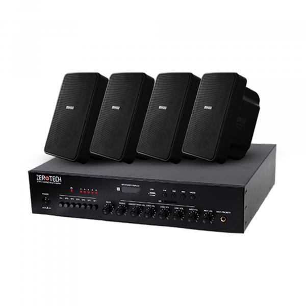 امبلفاير 120 وات  6 زون + 4 سماعه حائطى 20 وات( ZTPA-120W6Z+ZTPA-20WWS-M)